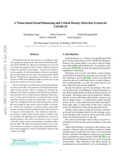 A Vision-based Social Distancing and Critical Density Detection System
  for COVID-19