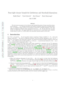 Near-tight closure bounds for Littlestone and threshold dimensions