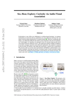 See, Hear, Explore: Curiosity via Audio-Visual Association