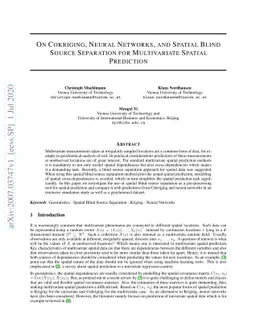 On Cokriging, Neural Networks, and Spatial Blind Source Separation for
  Multivariate Spatial Prediction