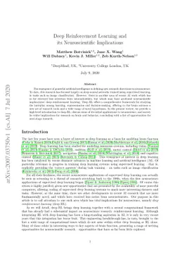 Deep Reinforcement Learning and its Neuroscientific Implications