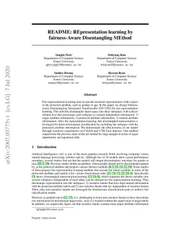 README: REpresentation learning by fairness-Aware Disentangling MEthod