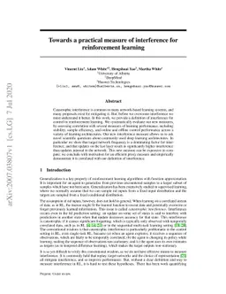 Towards a practical measure of interference for reinforcement learning