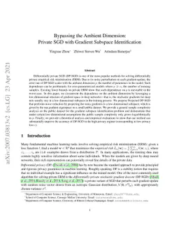 Bypassing the Ambient Dimension: Private SGD with Gradient Subspace
  Identification