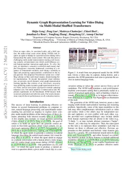 Dynamic Graph Representation Learning for Video Dialog via Multi-Modal
  Shuffled Transformers