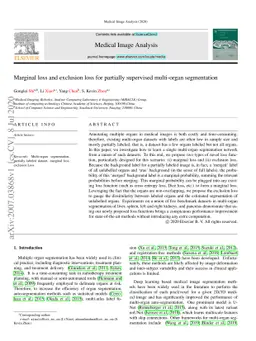 Marginal loss and exclusion loss for partially supervised multi-organ
  segmentation