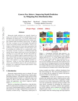 Camera Pose Matters: Improving Depth Prediction by Mitigating Pose
  Distribution Bias