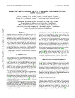 Improving Sound Event Detection In Domestic Environments Using Sound
  Separation