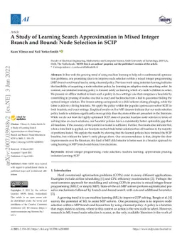 A Study of Learning Search Approximation in Mixed Integer Branch and
  Bound: Node Selection in SCIP