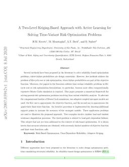 A two-level Kriging-based approach with active learning for solving
  time-variant risk optimization problems
