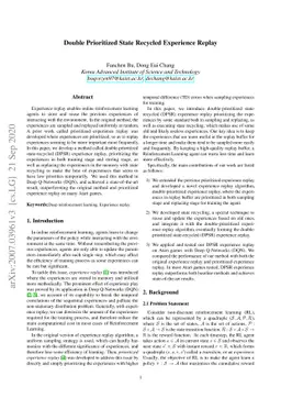 Double Prioritized State Recycled Experience Replay