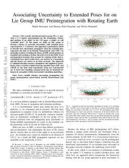 Associating Uncertainty to Extended Poses for on Lie Group IMU
  Preintegration with Rotating Earth
