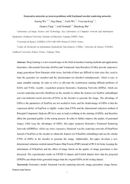 Generative networks as inverse problems with fractional wavelet
  scattering networks
