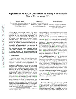 Optimization of XNOR Convolution for Binary Convolutional Neural
  Networks on GPU