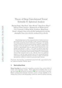 Theory of Deep Convolutional Neural Networks II: Spherical Analysis