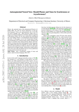 Autosegmental Neural Nets: Should Phones and Tones be Synchronous or
  Asynchronous?