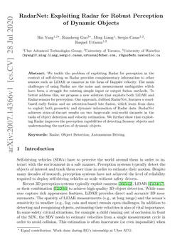 RadarNet: Exploiting Radar for Robust Perception of Dynamic Objects