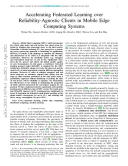 Accelerating Federated Learning over Reliability-Agnostic Clients in
  Mobile Edge Computing Systems