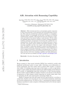 AiR: Attention with Reasoning Capability