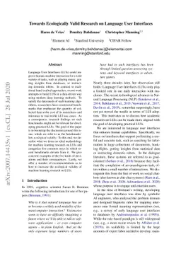 Towards Ecologically Valid Research on Language User Interfaces