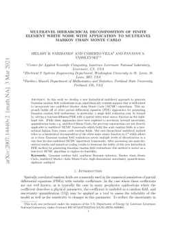 Multilevel Hierarchical Decomposition of Finite Element White Noise with
  Application to Multilevel Markov Chain Monte Carlo