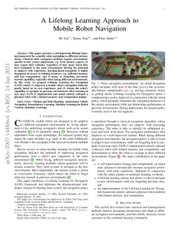 A Lifelong Learning Approach to Mobile Robot Navigation