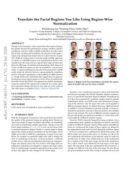 Translate the Facial Regions You Like Using Region-Wise Normalization