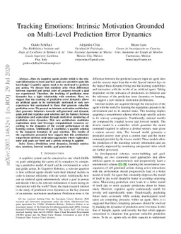 Tracking Emotions: Intrinsic Motivation Grounded on Multi-Level
  Prediction Error Dynamics