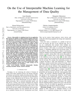 On the Use of Interpretable Machine Learning for the Management of Data
  Quality