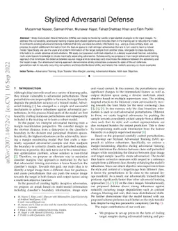 Stylized Adversarial Defense
