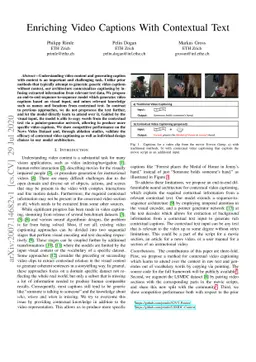 Enriching Video Captions With Contextual Text