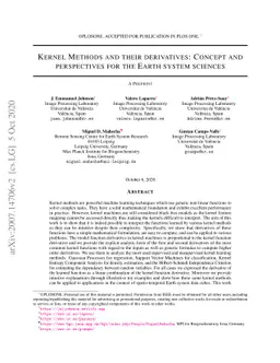 Kernel Methods and their derivatives: Concept and perspectives for the
  Earth system sciences