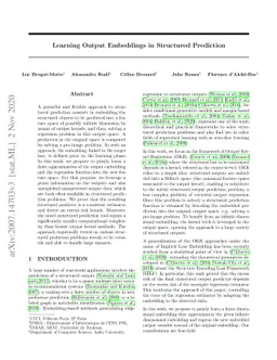 Learning Output Embeddings in Structured Prediction