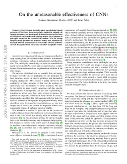 On the unreasonable effectiveness of CNNs