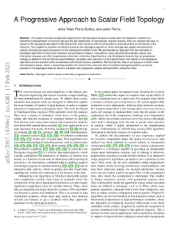 A Progressive Approach to Scalar Field Topology