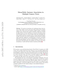 MessyTable: Instance Association in Multiple Camera Views