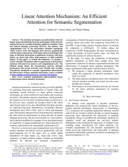 Linear Attention Mechanism: An Efficient Attention for Semantic
  Segmentation
