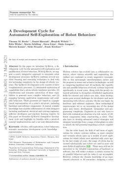 A Development Cycle for Automated Self-Exploration of Robot Behaviors