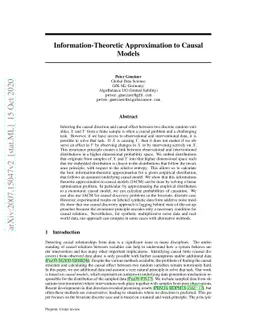 Information-Theoretic Approximation to Causal Models