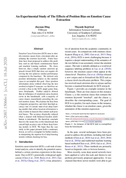 An Experimental Study of The Effects of Position Bias on Emotion
  CauseExtraction