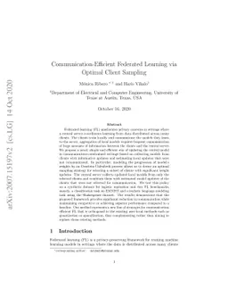 Communication-Efficient Federated Learning via Optimal Client Sampling