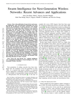 Swarm Intelligence for Next-Generation Wireless Networks: Recent
  Advances and Applications