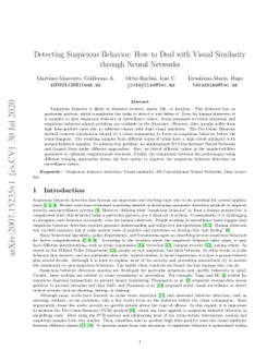 Detecting Suspicious Behavior: How to Deal with Visual Similarity
  through Neural Networks