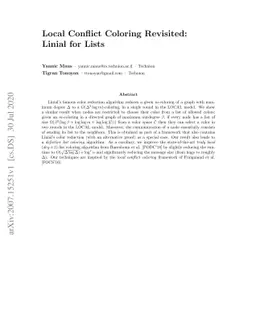 Local Conflict Coloring Revisited: Linial for Lists