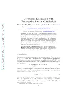 Covariance estimation with nonnegative partial correlations