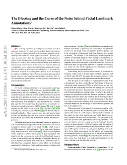 The Blessing and the Curse of the Noise behind Facial Landmark
  Annotations