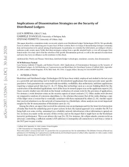 Implications of Dissemination Strategies on the Security of Distributed
  Ledgers