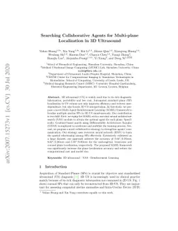 Searching Collaborative Agents for Multi-plane Localization in 3D
  Ultrasound