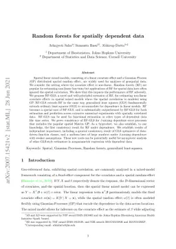 Random Forests for dependent data