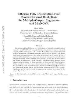 Fully distribution-free center-outward rank tests for multiple-output
  regression and MANOVA
